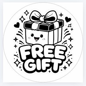 Handmade 50count “Free Gift” Stickers